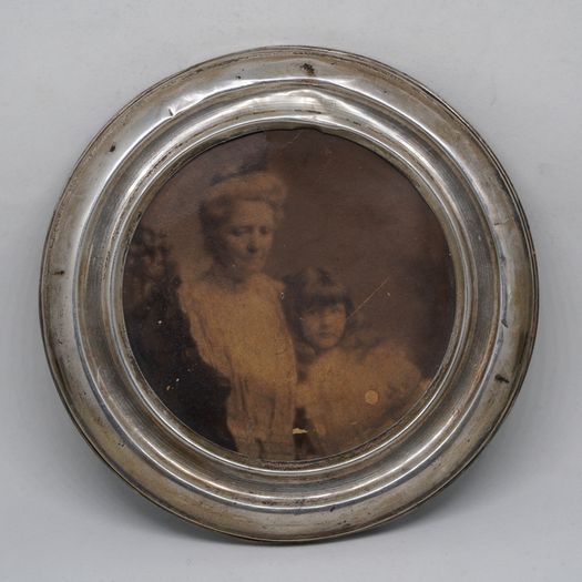Antique photograph in silver frame