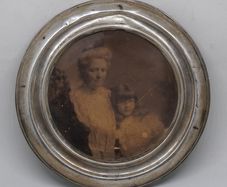 Antique photograph in silver frame