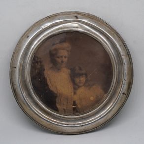 Antique photograph in silver frame