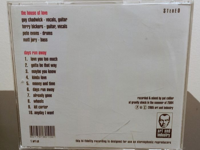 The House of love Days Run Away CD Album