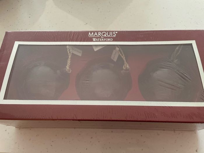 Vintage Marquis by Waterford Baubles Christmas Celebrations Ornaments Set of 3