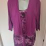 Charles Vogele purple top&cover up size XL UK18 EU46 Postage included Image 2