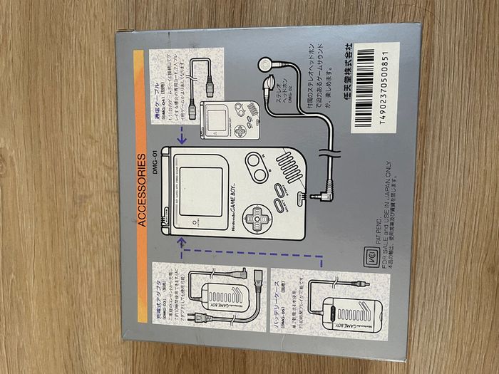 Nintendo Gameboy Classic DMG-001 Boxed with Earphones, Manual and Flash Card 4GB