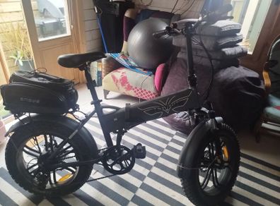 Engwe EP2 Pro electric bike. With storage pannier bag.