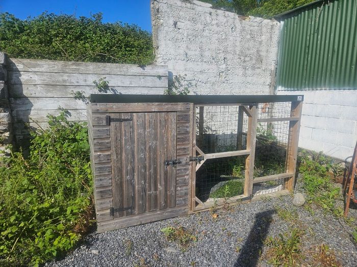 Dog run with sleeper box
