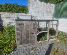 Dog run with sleeper box