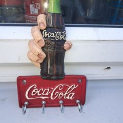 Coca-Cola cast iron  key ring holder