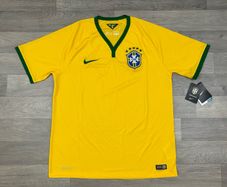 NEW Authentic Nike Brazil 2014 Home Jersey Shirt Mens Large