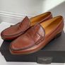 Fitzpatricks men's slip on leather tan shoes Image 5