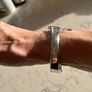 Vintage Solid Silver Mexican Taxco Bracelet Sodalite Stones Image 10
