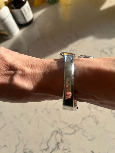 Vintage Solid Silver Mexican Taxco Bracelet Sodalite Stones