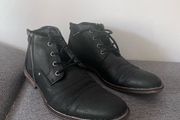 Black leather boots size 9