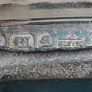 Antique silver plated  wine bottle coaster with wooden base Image 3