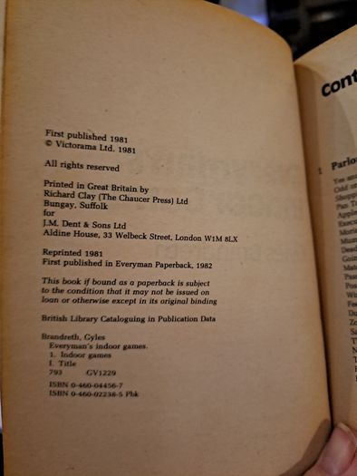 Everymans Indoor Games by Gyles Brandreth