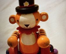Wooden Bear Push or Pull along. Child's Toy.