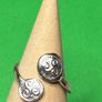 Hand made silver Celtic triskele adjustable ring. Size O plus or minus one size Image 5