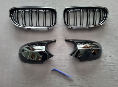 BMW E90 / E91 Lci Kidney Grilles & Mirror Covers Set Brand New