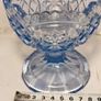 Decorative Vintage Small Blue Glass Footed Bowl, Tealight Candle Holde Image 2