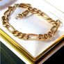 Vintage 9ct Gold Figaro Bracelet Image 4