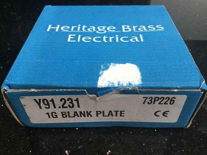 Heritage Brass screw less single blank plate Y91.231