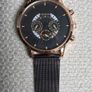 Mens Geneva Fashion Watch - Rose Gold & Black Dial (Mesh Strap) Image 2