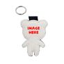 Personalised Bear shape Leather Keyring with you photo or image Image 2