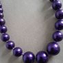 Purple Pearl Necklace Image 2