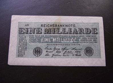 Germany. Reichsbanknote. 1 Milliarde Mark (20.10.1923) Nice Condition!