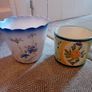 2 vintage plant pots ceramic Italian and french Image 2