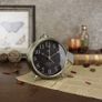Table Clocks,5.2in Small Classic Non-Ticking Quartz Tabletop Alarm Clock Battery Operated Desk Clock with Backlight HD Glass for Bedroom Living Room Kitchen Indoor Decor (Arabic) Image 4