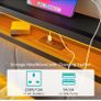 3FT Single Bed Frame with LED Lights and Charging Station Image 5