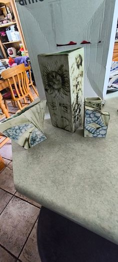Vintage Carn Pottery Ceramic Vases Set of 3 England 1970s Studio Art Pottery Designed by John Beusmans and produced by Carn Pottery,