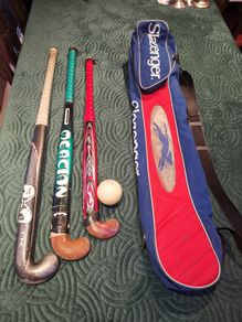 Hockey sticks ball and bag  various prices see below