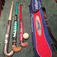 Hockey sticks ball and bag  various prices see below