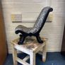 antique ebonised ladies nursing low slipper vintage chair Image 2