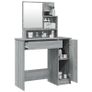 MULTIPLE COLOURS AVAILABLE Dressing Table with Mirror Grey Sonoma 86.5x35x136 cm Image 5