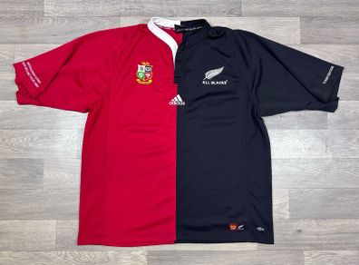 Vintage 2005 Adidas British & Irish Lions All Blacks Tour Rugby Jersey Shirt Mens XL