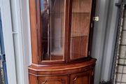 Mahogany glass corner cabinet