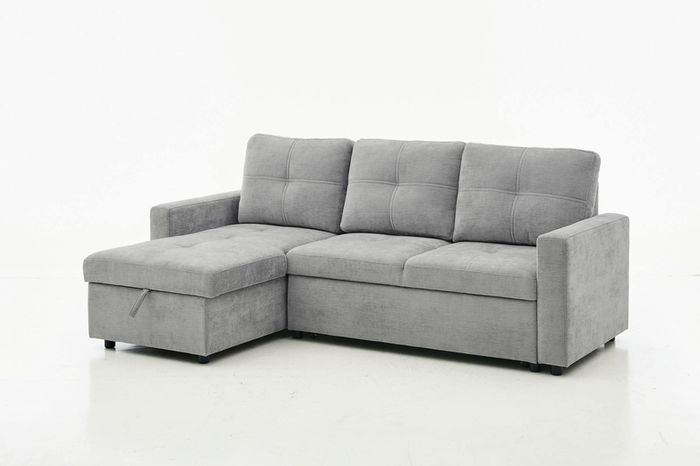 Lilly Reversible Corner Beige & Grey Sofa Bed