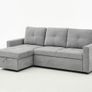 Lilly Reversible Corner Beige & Grey Sofa Bed Image 6