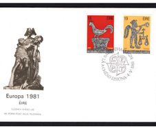 1981 Ireland Europa Folklore Commemorative Stamps Post and Telegraph First Day Cover (FDC).