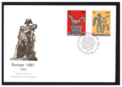 1981 Ireland Europa Folklore Commemorative Stamps Post and Telegraph First Day Cover (FDC).