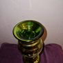 Vintage green glass vase Image 2