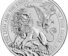 2026 UK 2 Pounds 1 oz Silver Bullion Coin - The Lion and the Eagle BU (In Capsule)