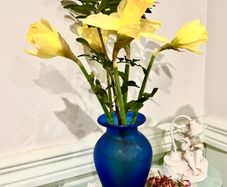 Small Blue Glass Vase