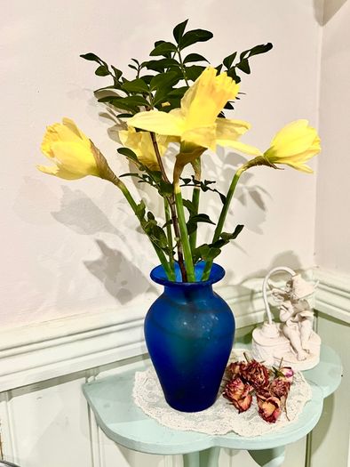 Small Blue Glass Vase