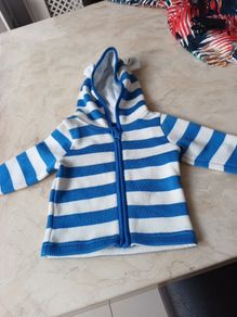Dunnes Stores Baby Boys  Jack Zip Up Knit Hoodie. Age - 3 Months.