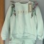 Ted Baker girls mint floral sweatshirt & matching shorts Age 3-4 BNWT Image 3