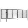 Garden Gate Steel 500x150 cm Black Image 2