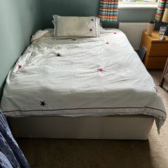 Double divan bed-frame and mattress